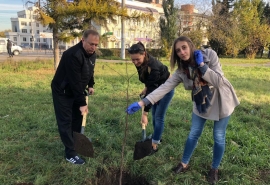 Омские депутаты очистили от мусора город и посадили яблони на субботнике: обновляется