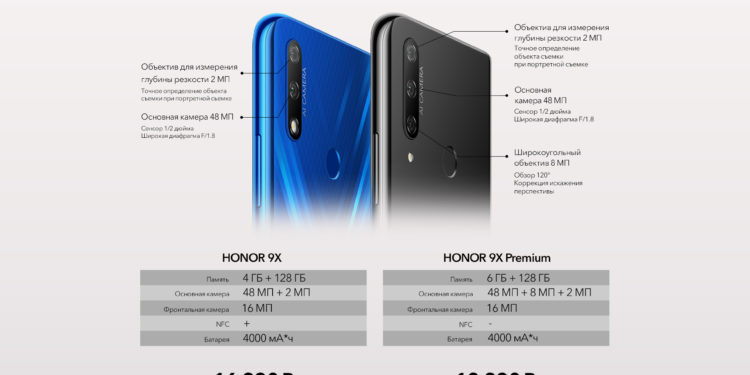 Huawei назвал цену на смартфон Honor 9X