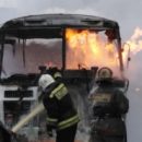 В Омске дотла сгорел пассажирский автобус дочки «Титана»