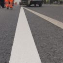 В центре Омска, наконец, начали наносить дорожную разметку