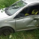 С омской трассы слетела и опрокинулась иномарка с женщиной и 4-летним ребенком внутри