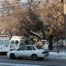 В центре Омска заметили скопище машин скорой помощи